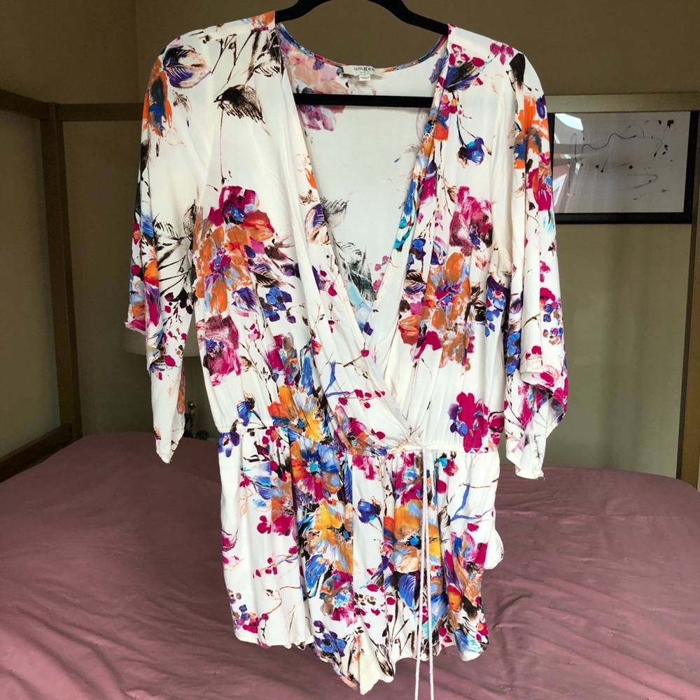 Floral Rainbow Romper